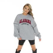 Alabama Gameday Couture Competitive Edge Drop Shoulder Jewel Crew